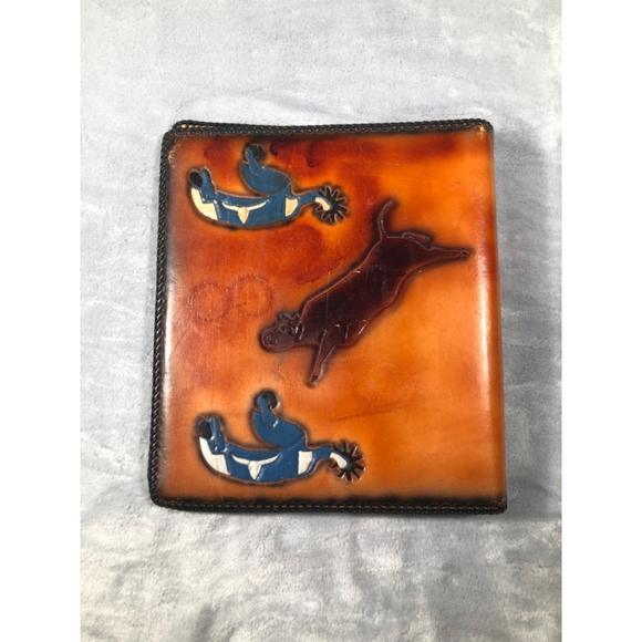 Cow skull handmade binder navajo western Indian style cowboy - Picture 3 of 5